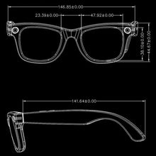 Load image into Gallery viewer, AI Smart Glasses with Camera and Bluetooth, 8MP 2K HD Camera Glasses, AI Voice Control, AI Photo Recognition and Translation, Smart Anti-Blue Light Glasses