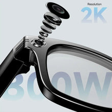 Load image into Gallery viewer, AI Smart Glasses with Camera and Bluetooth, 8MP 2K HD Camera Glasses, AI Voice Control, AI Photo Recognition and Translation, Smart Anti-Blue Light Glasses